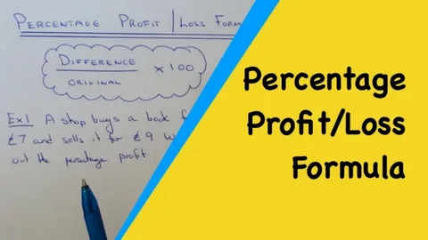 Formula and calculation example of percentage profit & loss
